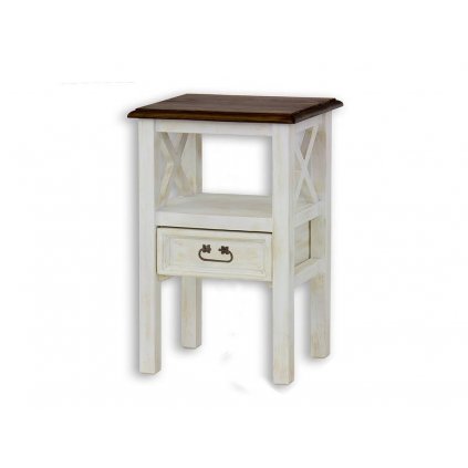 Rustikální stolek WHITE HOME MES 15 (Barevné provedení Antická bílá K16 - antická bílá K16)