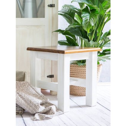 54081 2 rustikalni taburet white home sil21 barevne provedeni bily vosk k17 tmavy vosk k02