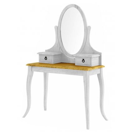 Rustikální toaletní stolek WHITE HOME TOL02 (Barevné provedení Antická bílá K16 - antická bílá K16)