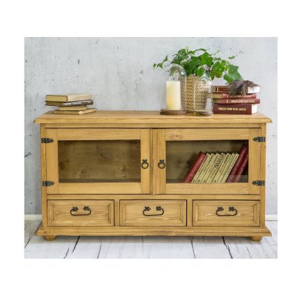 53724 15 rustikalni tv stolek cordoba rtv08 barevne provedeni tmavy vosk k02