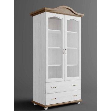 58452 8 rustikalni vitrina austin romance verdana v zameckem stylu barevne provedeni bila hneda 22 05