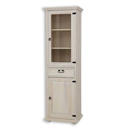 Rustikální vitrína WHITE HOME VIT15 (Barevné provedení Antická bílá K16 - antická bílá K16)
