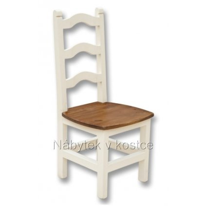 Rustikální židle SWEET HOME SIL04 (Barevné provedení Bílá - ořech lak)