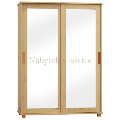 53268 skrin z masivu felix s 120 cm kombinovana se zrcadlem