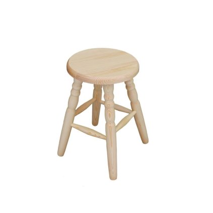 Taburet z masivu kulatý MET TAB01 SKLADEM (Barevné provedení Přírodní)