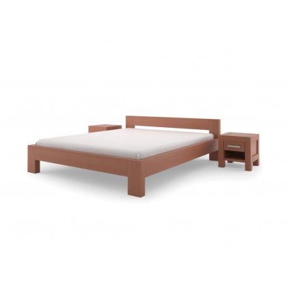 Buková postel MODERNO L2 z masivního dřeva (Barevné provedení Přírodní, Rozměry postele 100 x 200 cm)