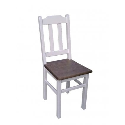 Bílá jídelní židle z masivu DIEGO KRZ01 (Barevné provedení Bílá - bílá)