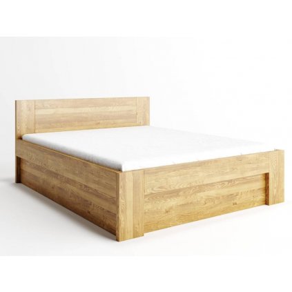 Buková postel z  masivu NEW YORK s úložným prostorem (Barevné provedení Bílá, Rozměry postele 100 x 200 cm)