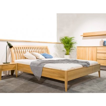 Buková postel z masivu ALABAMA LK 191 (Barevné provedení Buk-bělený, Rozměry postele 120 x 200 cm)