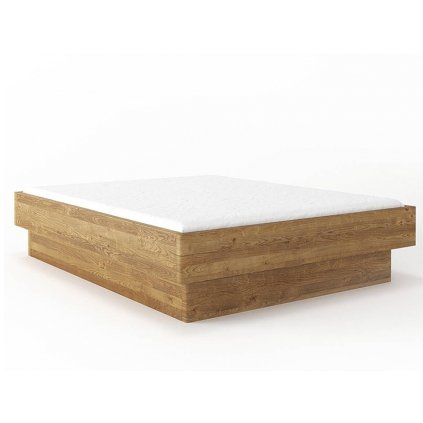 Buková postel z masivu KALIFORNIE LITE s úložným prostorem (Barevné provedení Bílá, Rozměry postele 100 x 200 cm)