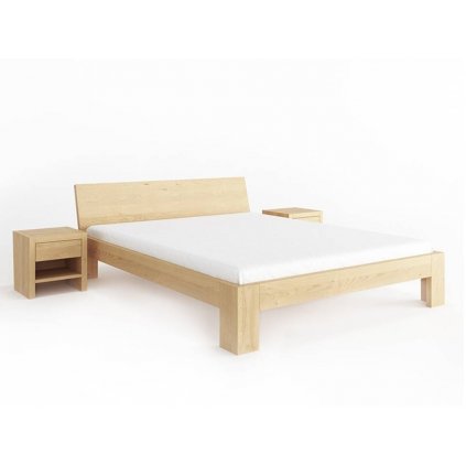 Buková postel z masivu LINCOLN 100x200 cm (Barevné provedení Bílá)