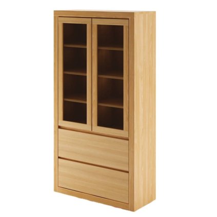 Buková vitrína SNĚŽKA KW407 (Barevné provedení Buk-bělený)