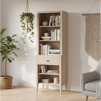 65788 9 regal na knihy bukovy nabytek lak masiv buk masiv