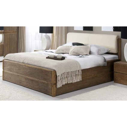 68779 dubova postel atlanta 200x200 cm dub paleny darek zdarma