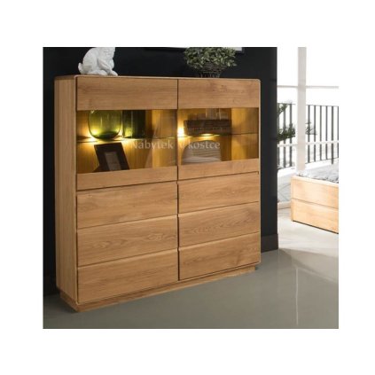 51846 11 dubova vitrina atlanta 48 dub prirodni barevne provedeni dub prirodni