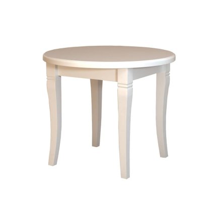 Dubový bílý kulatý stůl JARO rozkládací (Rozměr stolu 100 - 140 cm)