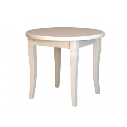 Dubový bílý kulatý stůl JARO rozkládací (Rozměr stolu 100 - 140 cm)