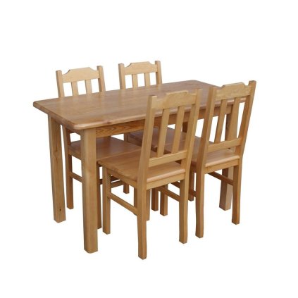 Jídelní set NATURAL z masivu odstín olše (Barevné provedení Olše)