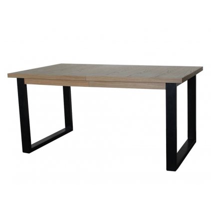 Jídelní stůl LOFT s deskou z přírodní dubové dýhy (Barevné provedení Dub bianco, Rozměr stolu 120-200/80 cm)
