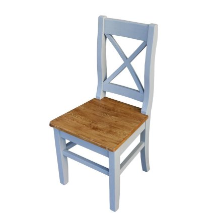 Jídelní židle PROVENCE KR25 z masivu šedomodrá