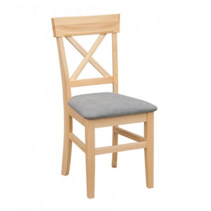 Jídelní židle z masivu BRUNO 1 KRZ08 čalouněná (Barevné provedení Přírodní)