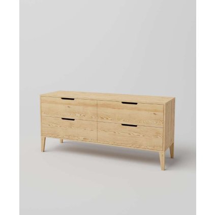 59319 9 komoda z masivu retro bergen na nozickach barevne provedeni prirodni