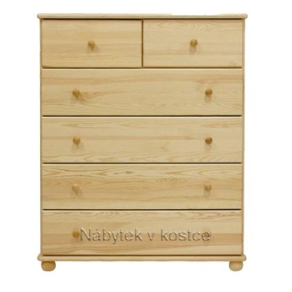 Komoda z masivu Šumava KN10 šířka 100 cm (Barevné provedení Přírodní - hl. 42 cm)