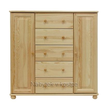 51183 6 komoda z masivu sumava kn60 barevne provedeni dub hl 42 cm