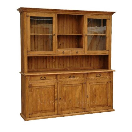 50196 20 kredenc z masivu mexicana kri30 barevne provedeni lak kastan