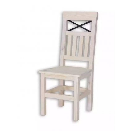 Masivní bílá židle METAL 15 (Barevné provedení Antická bílá K16 - antická bílá K16)