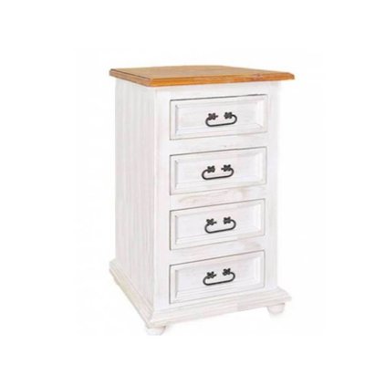 Masivní komoda WHITE HOME Slim COM110 (Barevné provedení Antická bílá K16 - antická bílá K16)