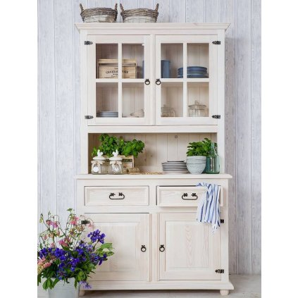 60534 22 masivni kredenc white home slim vit105 barevne provedeni bily vosk k17 tmavy vosk k02