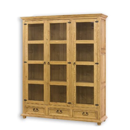 53673 18 masivni vitrina cordoba vit08 2 barevne provedeni tmavy vosk k02