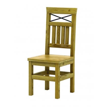 Masivní židle METAL SEL15 (Barevné provedení Bezbarvý vosk K09)