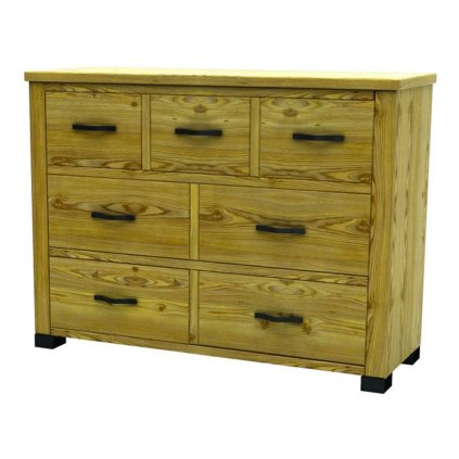 54291 7 moderni komoda metal sel02 barevne provedeni tmavy vosk k02