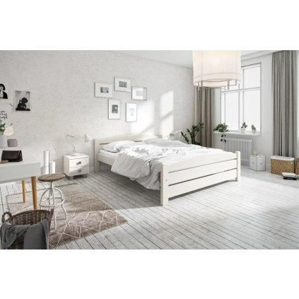 56196 postel z masivu karla 200x90 bila