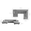 Rohová sedací souprava PIETRO XL rozkládací (Provedení Pravé)