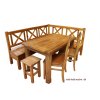 Rustikální Jídelní set MEXICANA BAX25P pravé provedení (Barevné provedení Lak - bezbarvý, Rozměr stolu 120 x 80 cm)