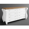 Rustikální komoda AUSTIN Romance LOVE z masivu (Barevné provedení Bílá)