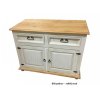 Rustikální kredenc WHITE HOME VIT01 (Barevné provedení Antická bílá K16 - světlý vosk K01)