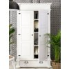 Rustikální skříň WHITE HOME SZY04A s tyčí (Barevné provedení Antická bílá K16 - antická bílá K16)