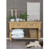 Rustikální stolek CORDOBA MES09 toaletka se šuplíky (Barevné provedení Bezbarvý vosk K09)