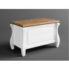 Rustikální truhla AUSTIN Romance z masivního dřeva (Barevné provedení Bílá)
