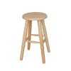 Barový taburet z masivu kulatý TAB21 (Barevné provedení Přírodní)