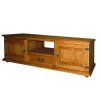 Rustikální TV stolek CORDOBA RTV03 (Barevné provedení Bezbarvý vosk K09)