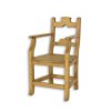 Rustikální židle CORDOBA SIL12 s područkami (Barevné provedení Bezbarvý vosk K09)