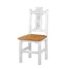 Rustikální židle WHITE HOME SIL24 zdobená (Barevné provedení Antická bílá K16 - antická bílá K16)