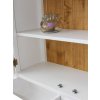 Vitrína PROVENCE W7SP z masivu krémová