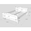 57783 7 57783 2 bila postel austin romance 90x200 cm z borovicoveho masivu