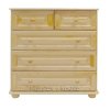 Komoda z masivu Šumava KN4 (Barevné provedení Dub - hl. 42 cm)